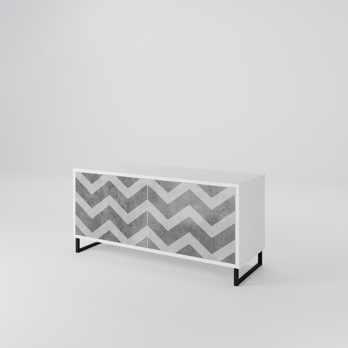 TOUGH ZIG ZAG Kompaktní dvoudveřový TV stolek