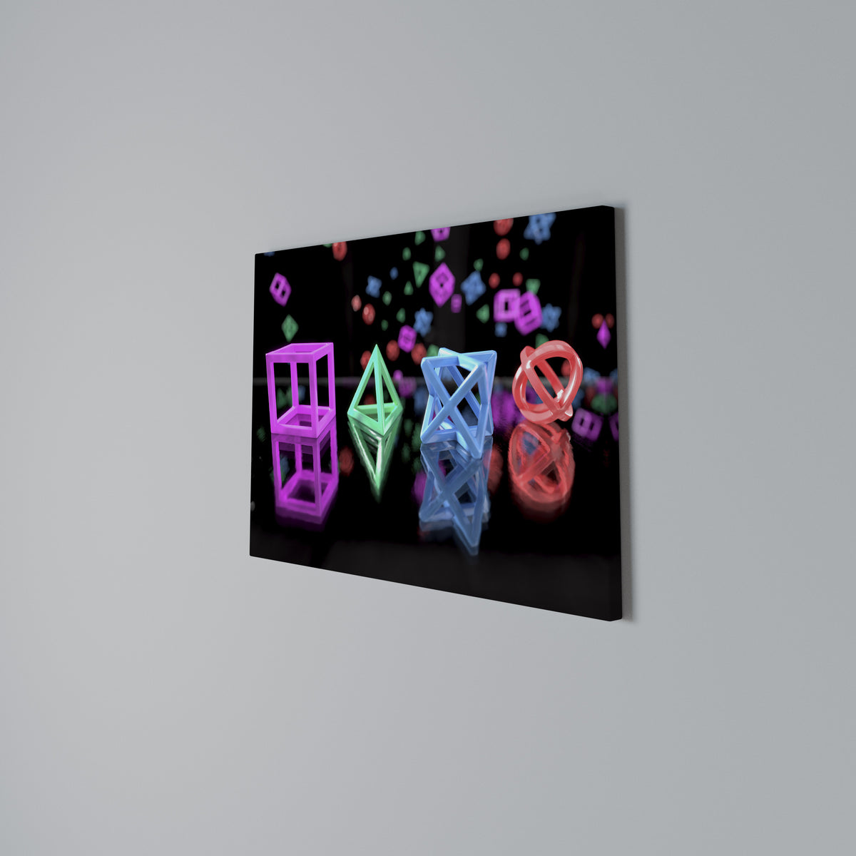 GAMER GLOWING ICONS Horizontal Canvas Print