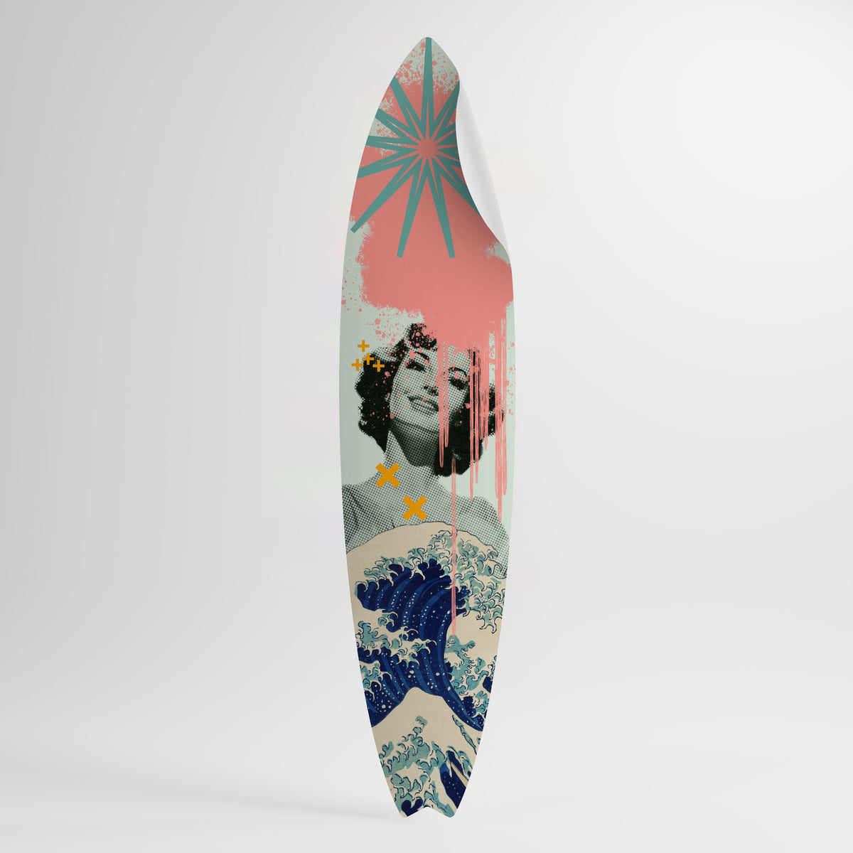 KANAGAWA BEAUTY Samolepka ve tvaru surfu
