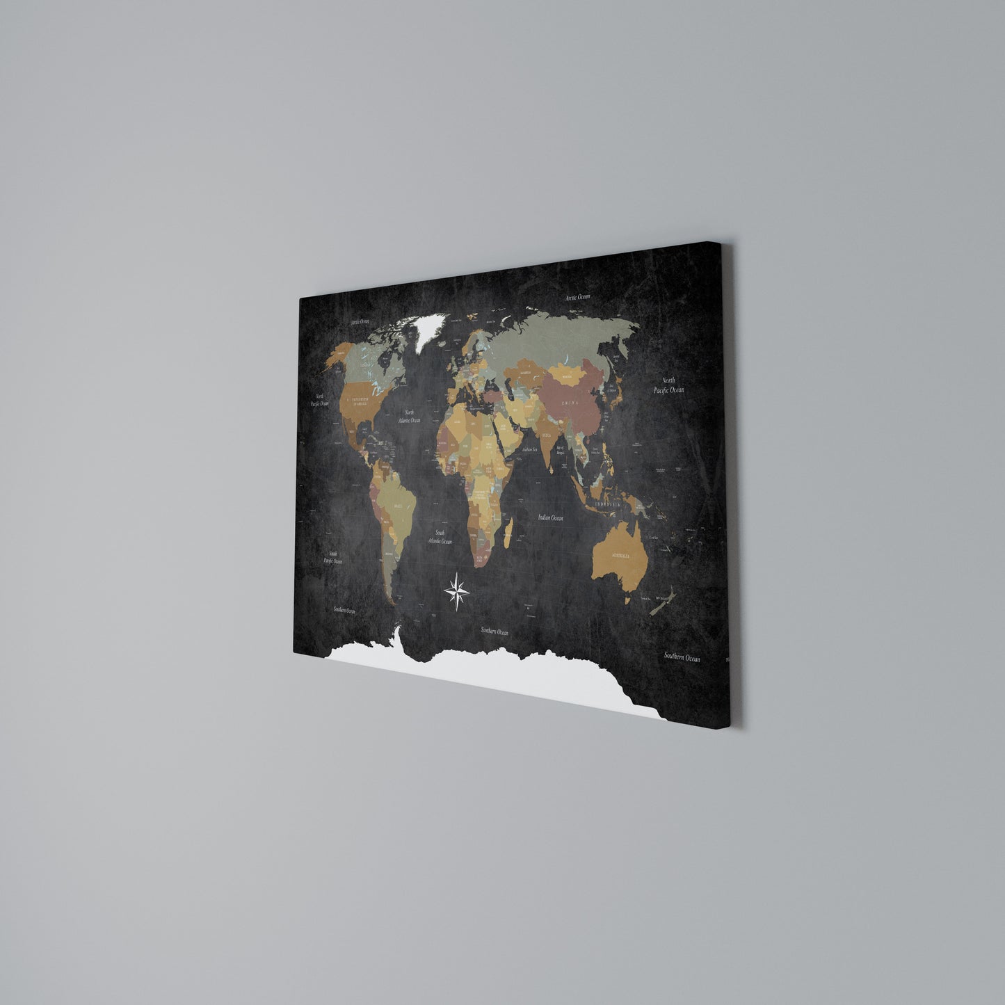 NAVIGATING VIBRANT LANDS Horizontal Canvas Print