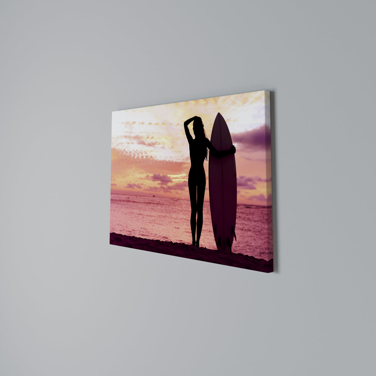 SUNSET SURF SPIRIT Horizontal Canvas Print