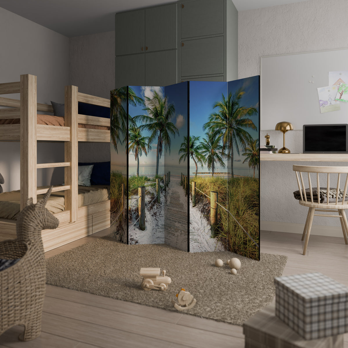 BREEZY COASTAL RETREAT 5dílný paraván