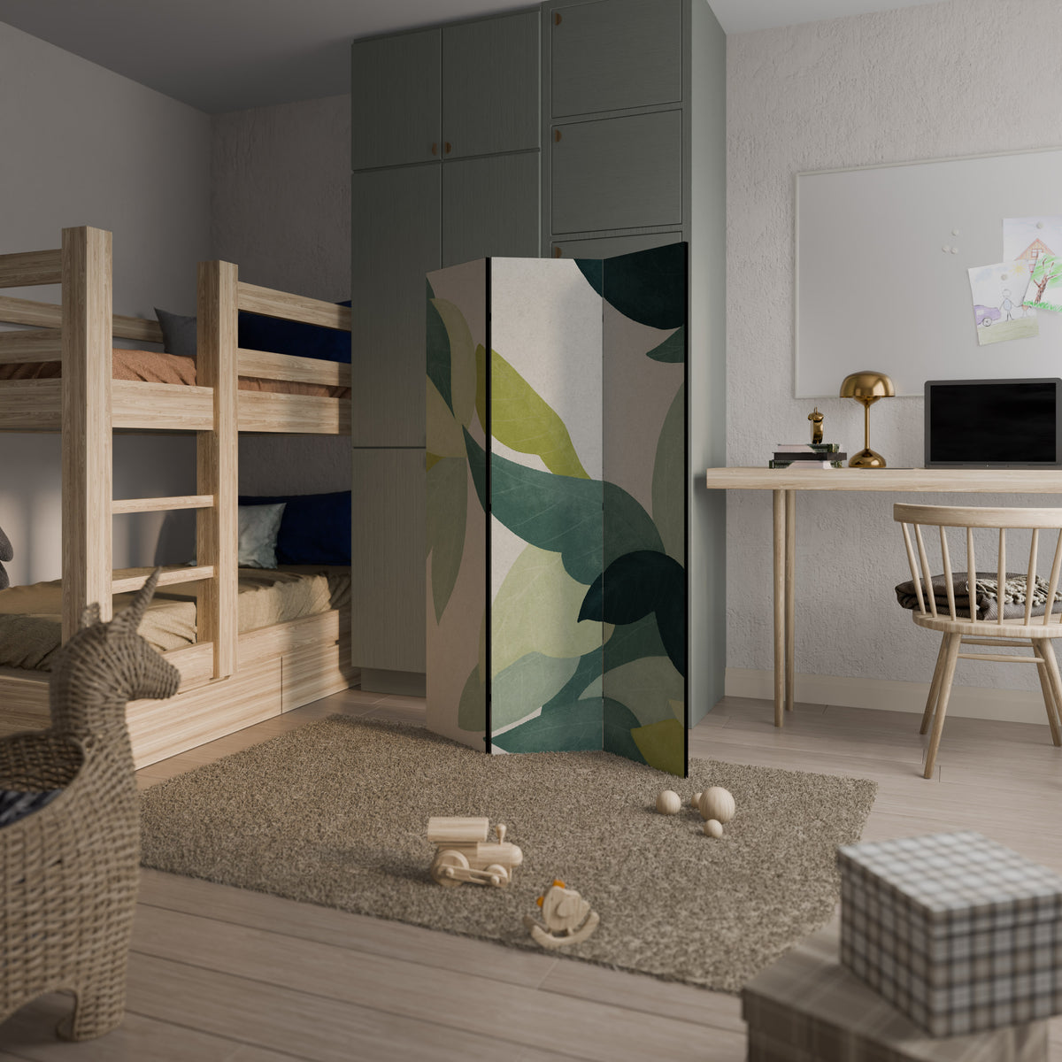 LEAFY VIBRATION 3dílný paraván