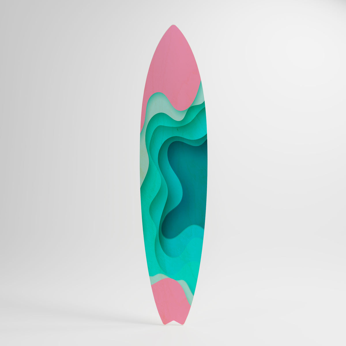 CYANIC ABYSS Dekorativní panel ve tvaru surfu