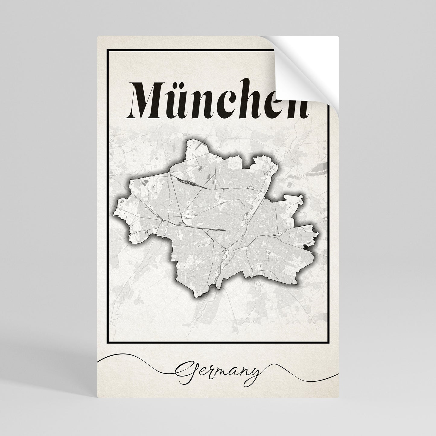 MONOCHROME MÜNCHEN Svislý samolepicí plakát