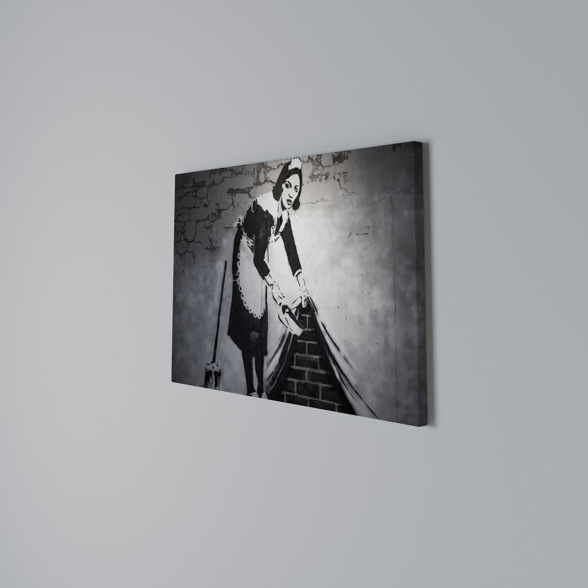 SWEEPING UNDER (BANKSY) Horizontal Canvas Print