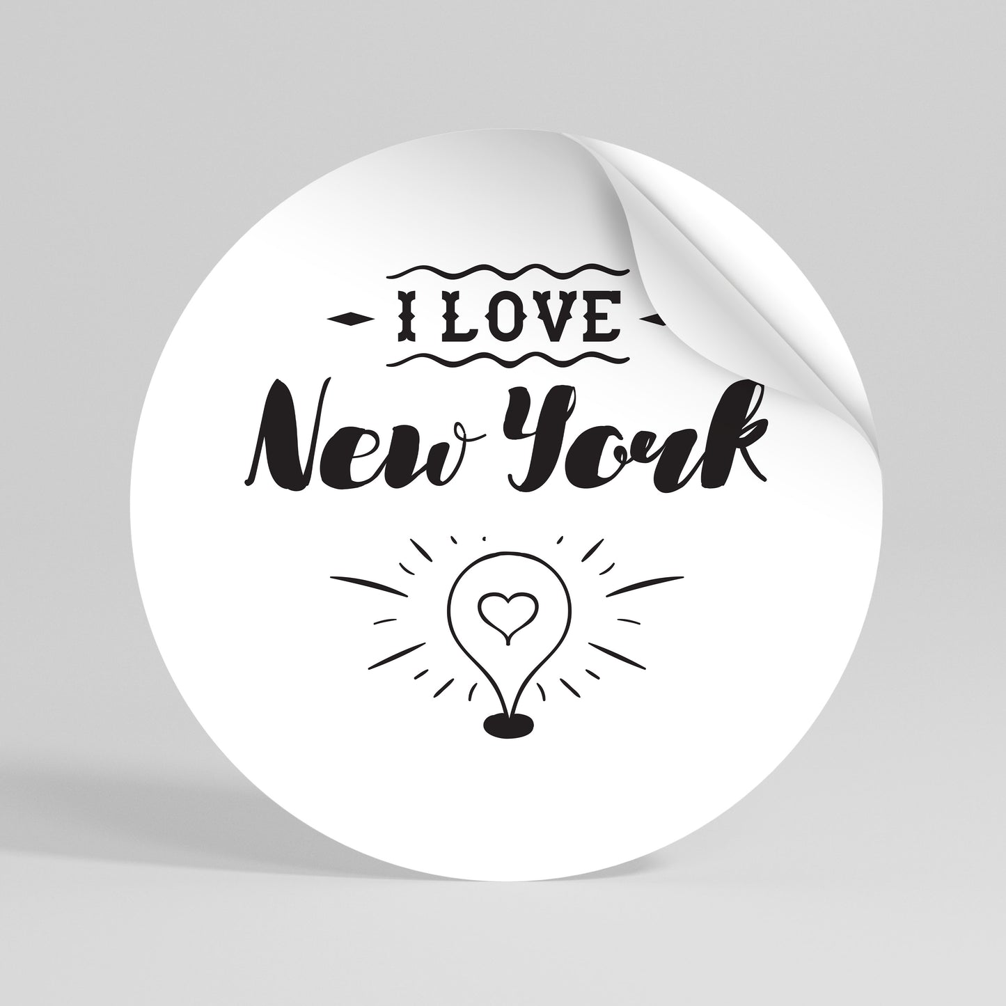 I LOVE NEW YORK Kulatá samolepka