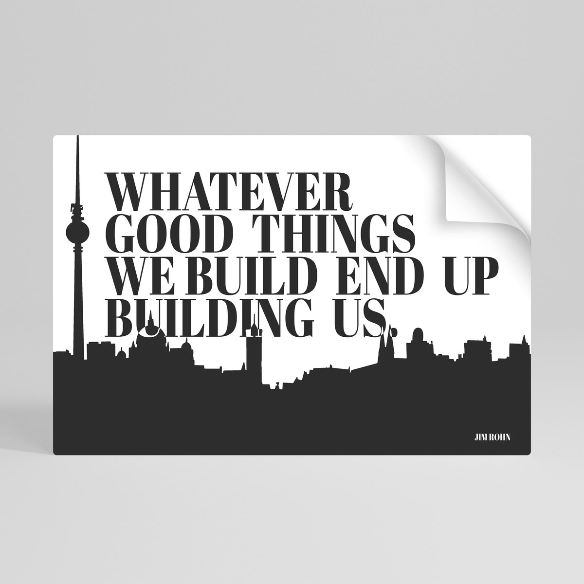 BUILDING OUR LEGACY Vodorovný samolepicí plakát