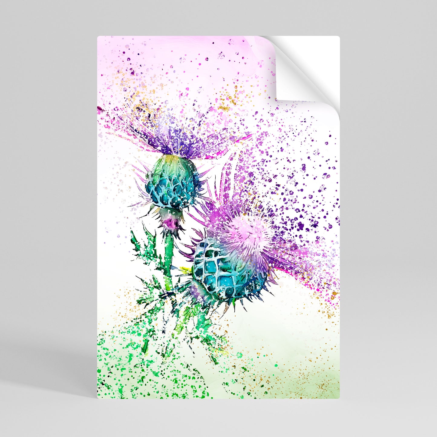 COLORFUL THISTLE DANCE Svislý samolepicí plakát