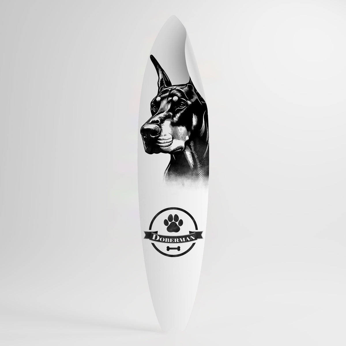 DOBERMAN DOG Samolepka ve tvaru surfu