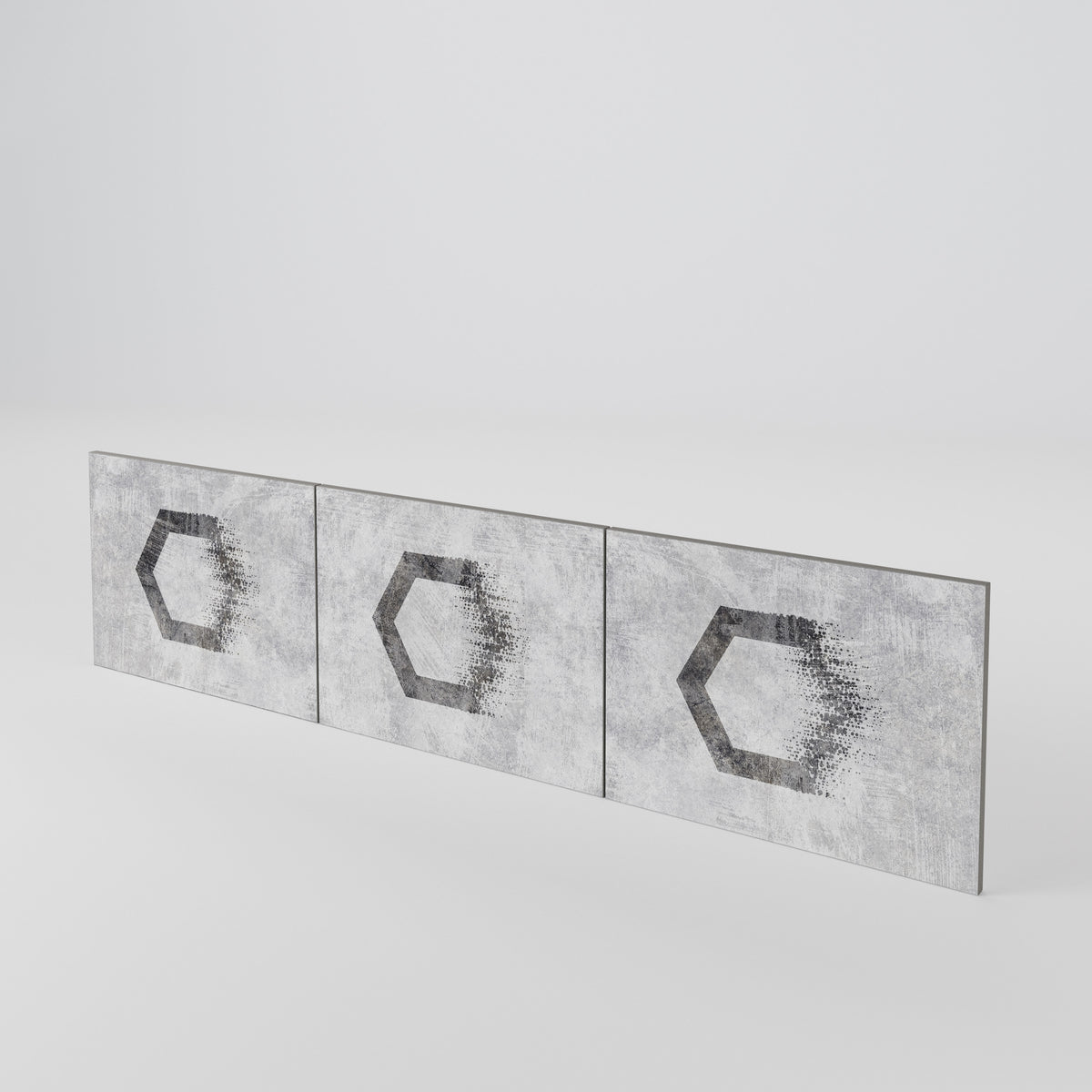 HEXAGONAL FIGURES Sada 3 ks dvířek k TV stolku