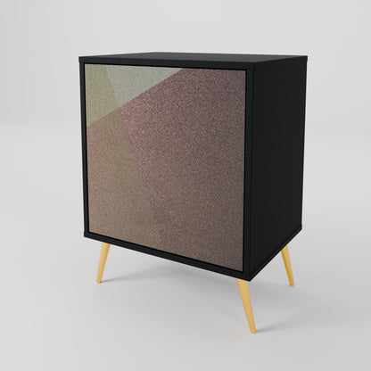 BEIGE GEOMETRY Jednodveřová komoda