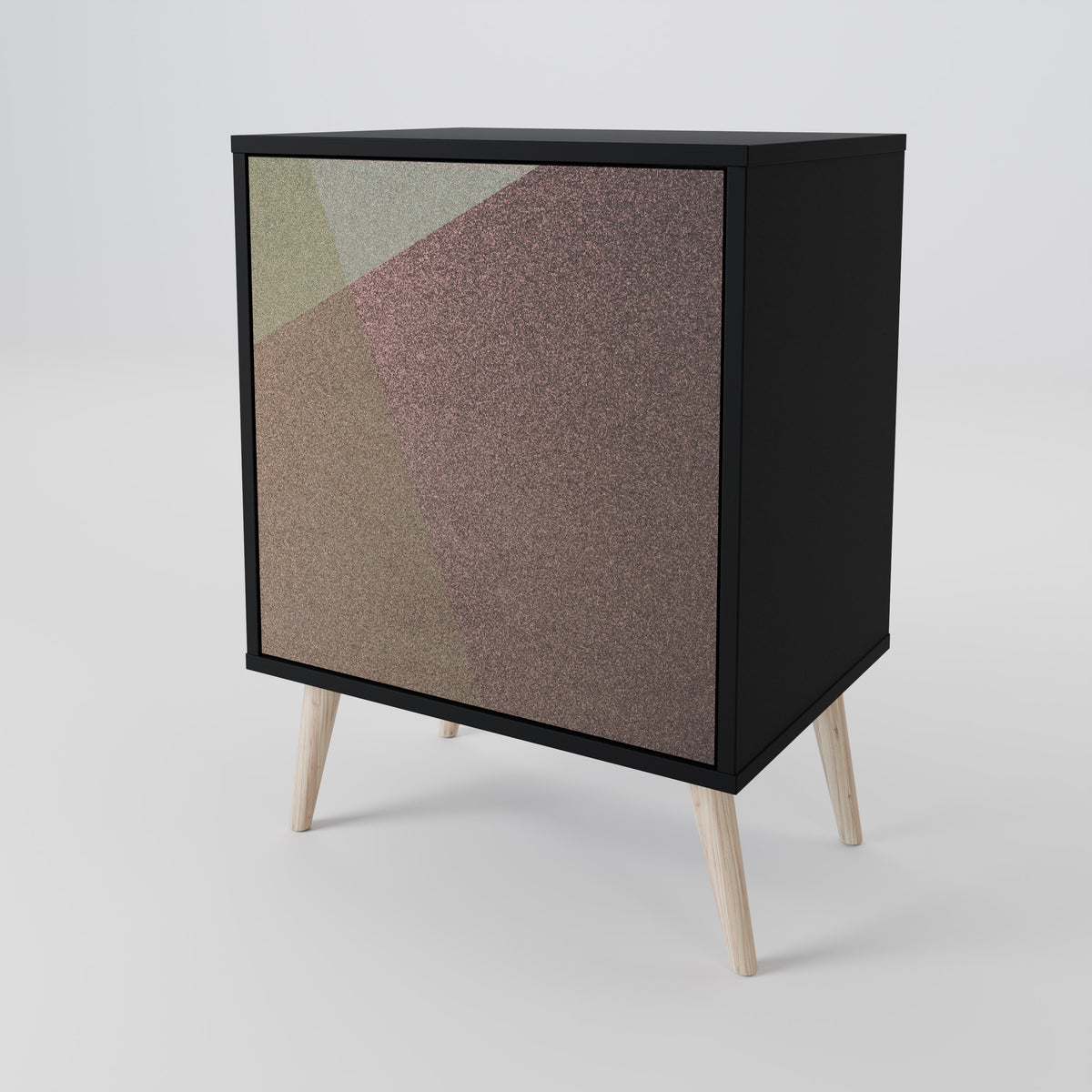 BEIGE GEOMETRY Jednodveřová komoda