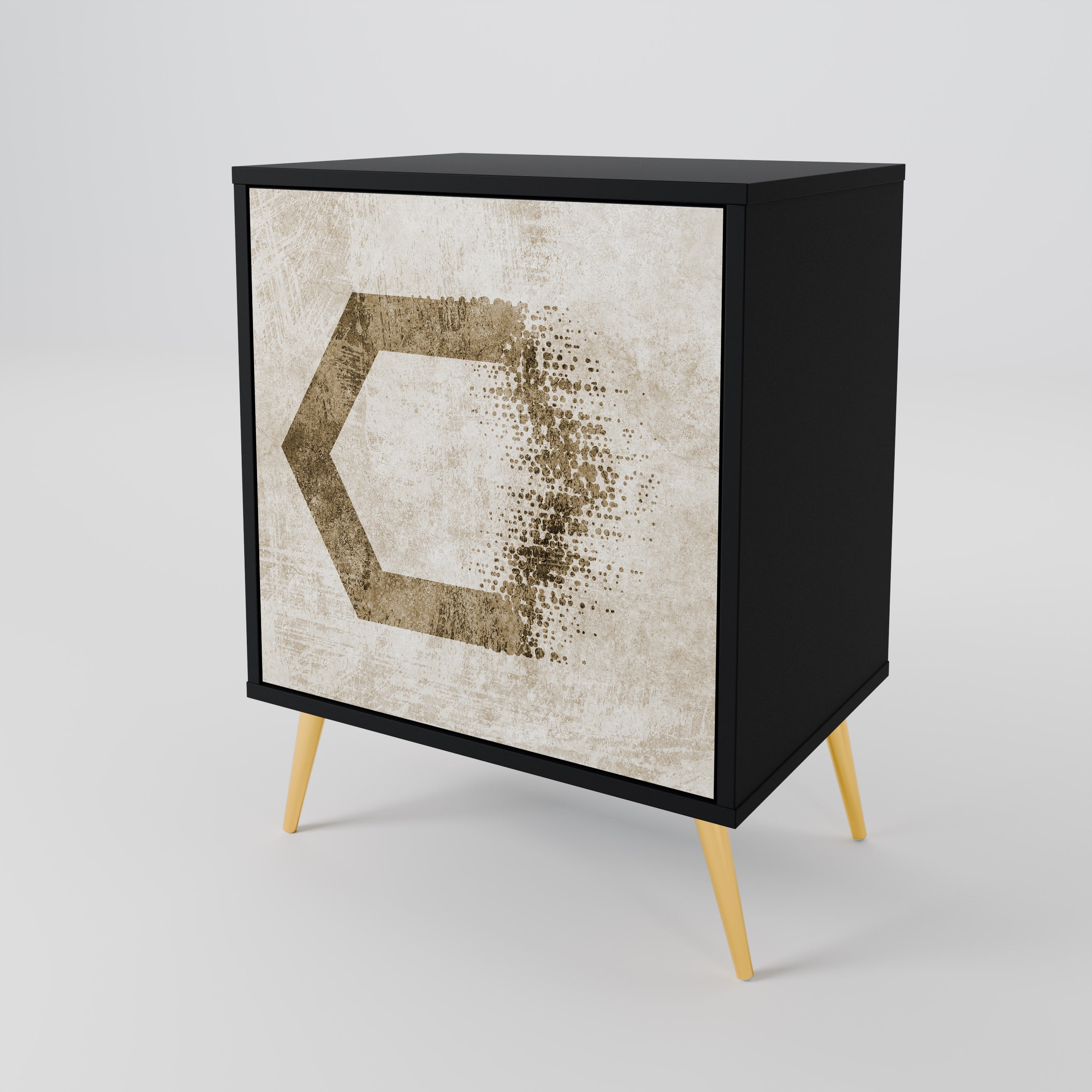 HEXAGONAL SHAPES 1-Door Sideboard