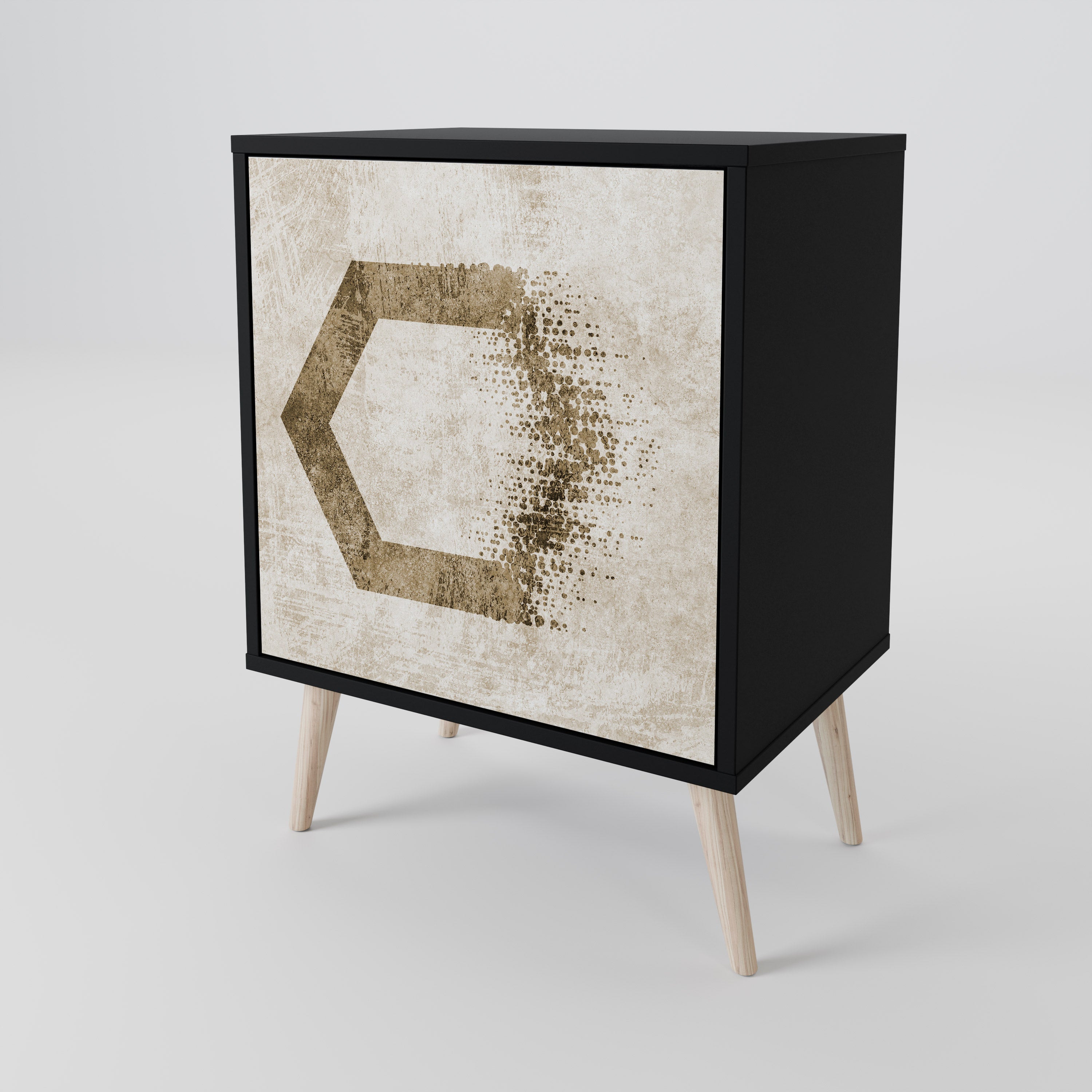 HEXAGONAL SHAPES 1-Door Sideboard