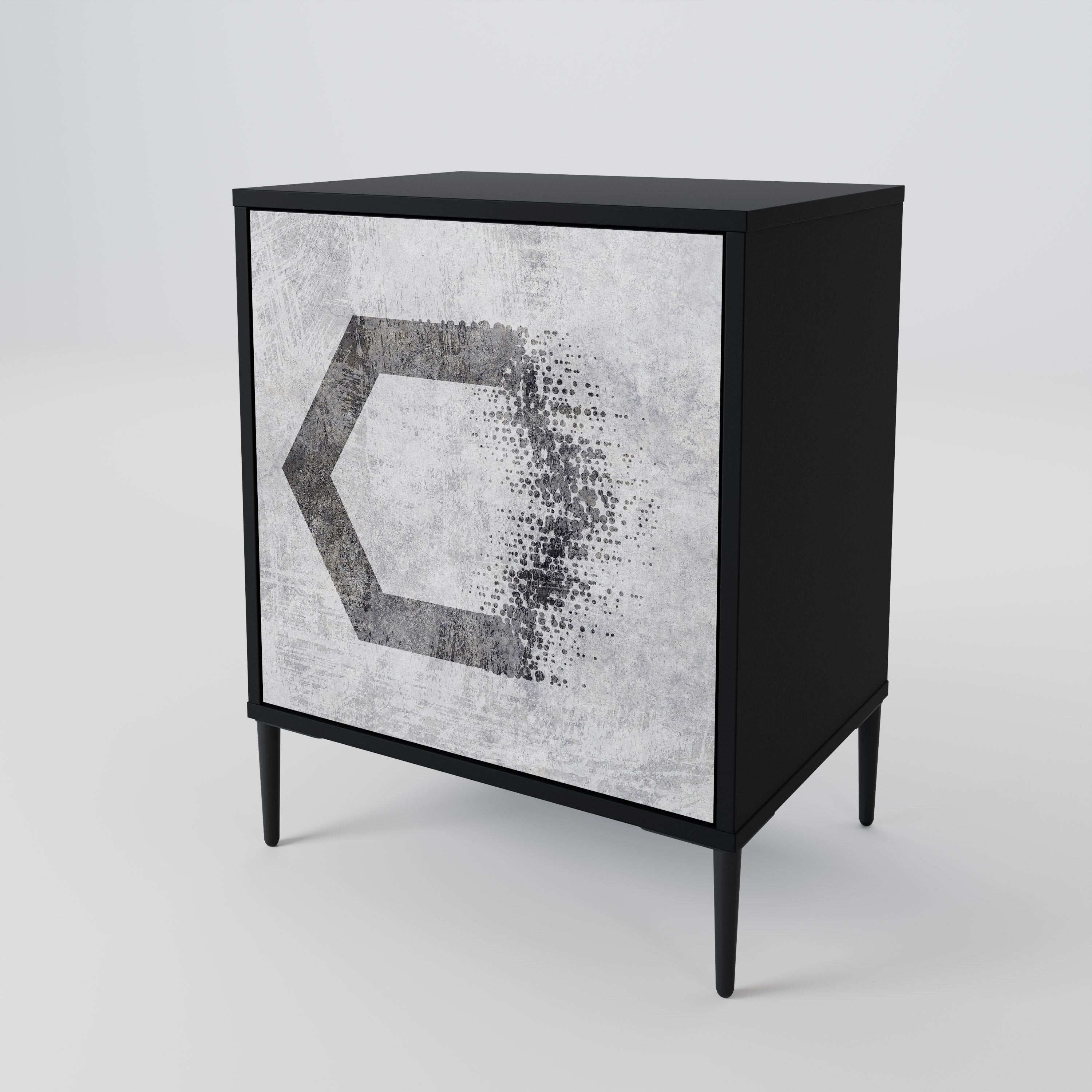 HEXAGONAL FIGURES 1-Door Sideboard