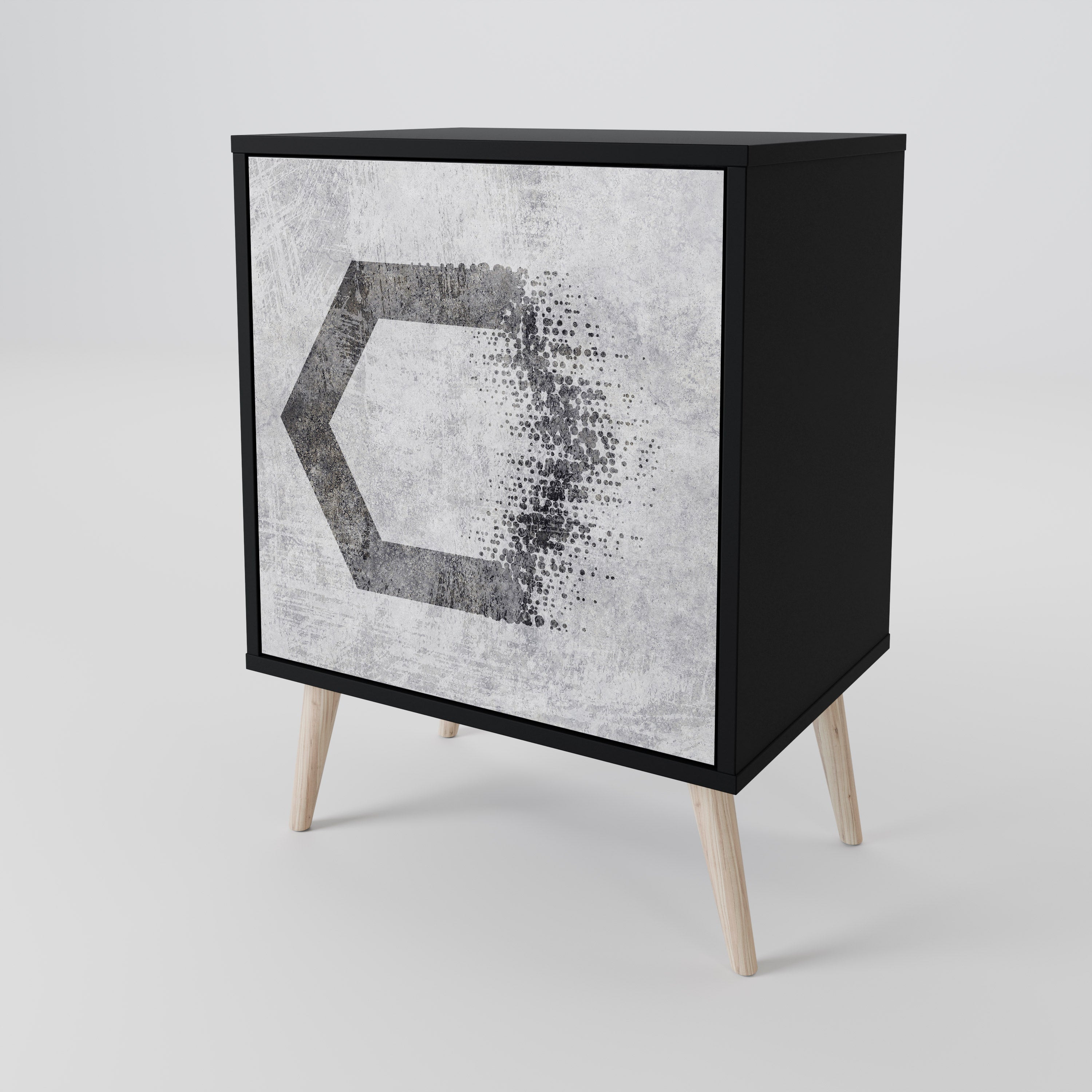 HEXAGONAL FIGURES 1-Door Sideboard