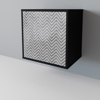 CONCRETE ZIG ZAG Jednodveřová komoda