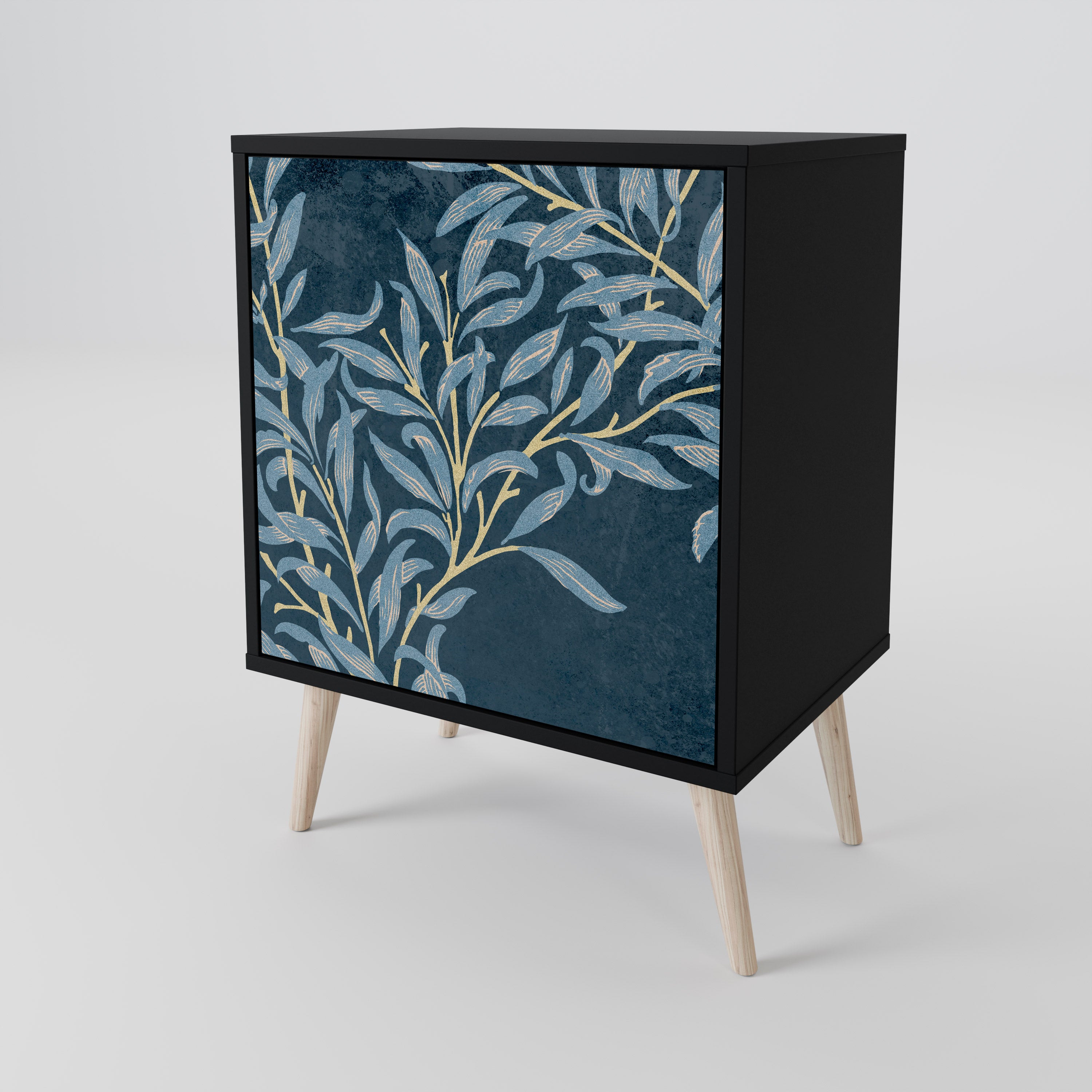 BLUE LEAVES 1-Door Sideboard