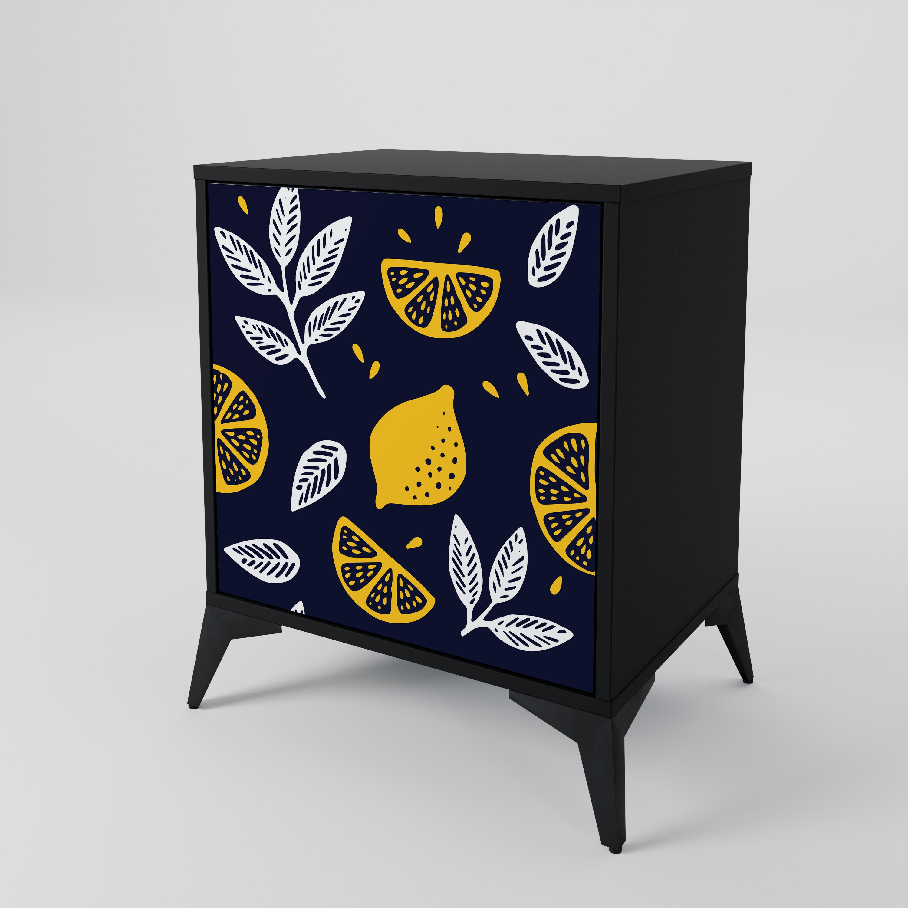 CITRUS BLACK AND WHITE 1-Door Sideboard