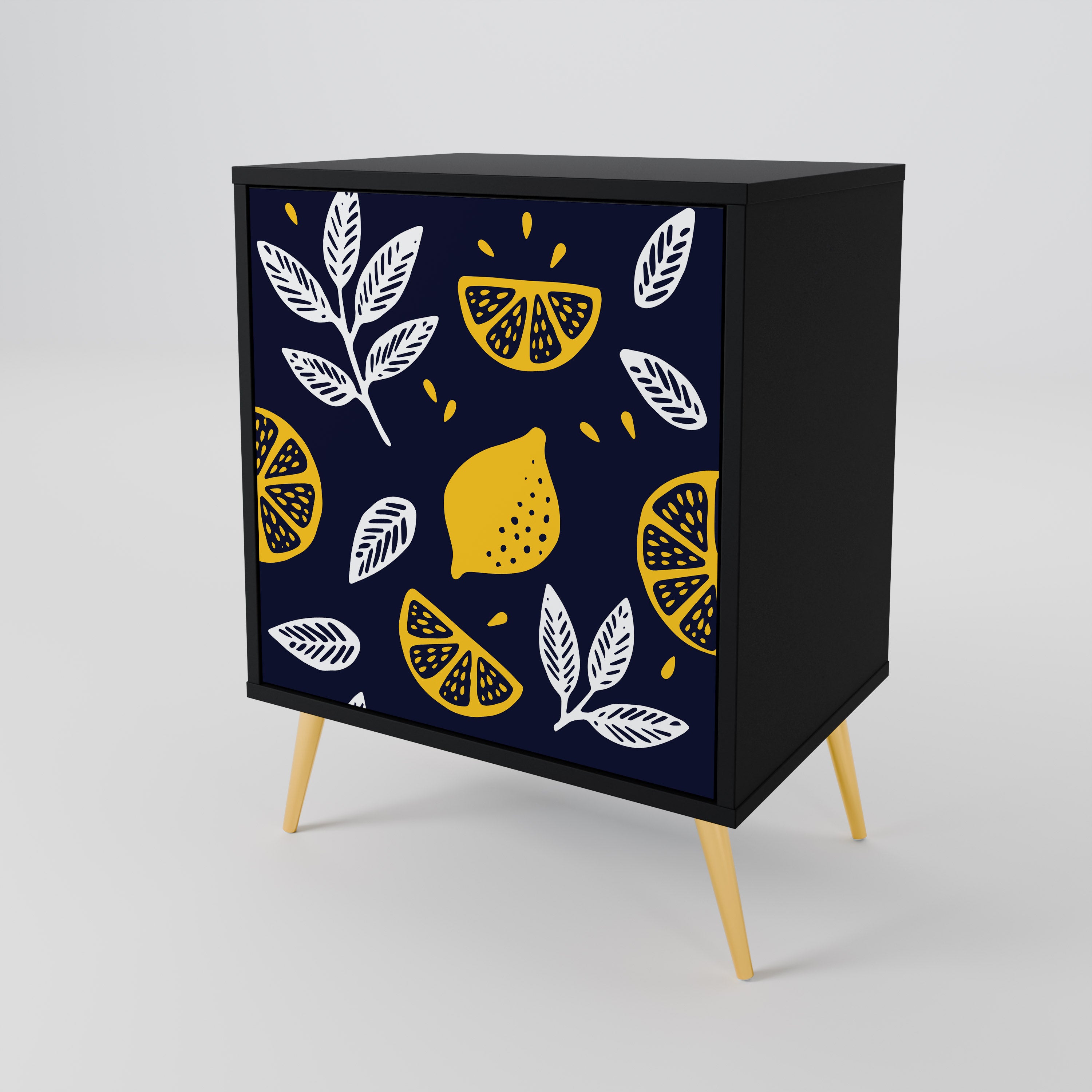 CITRUS BLACK AND WHITE 1-Door Sideboard