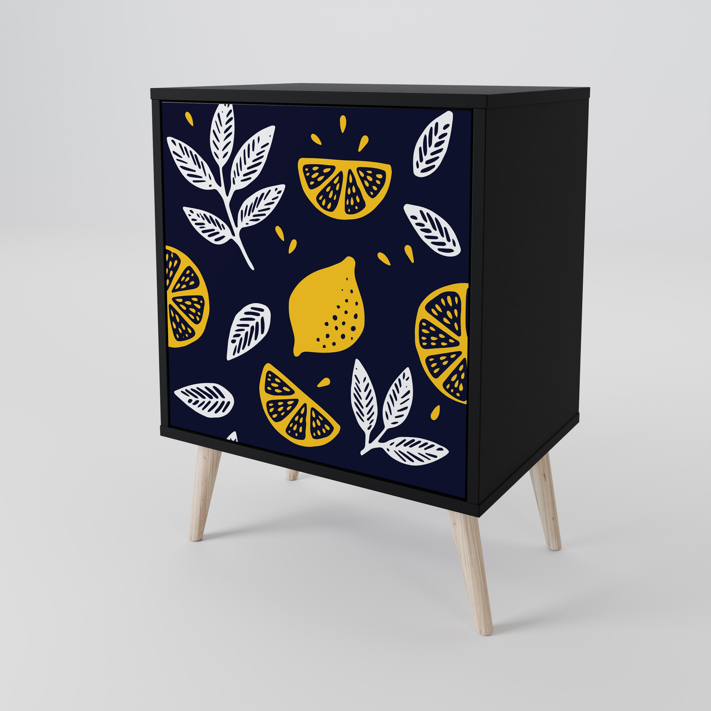 CITRUS BLACK AND WHITE 1-Door Sideboard