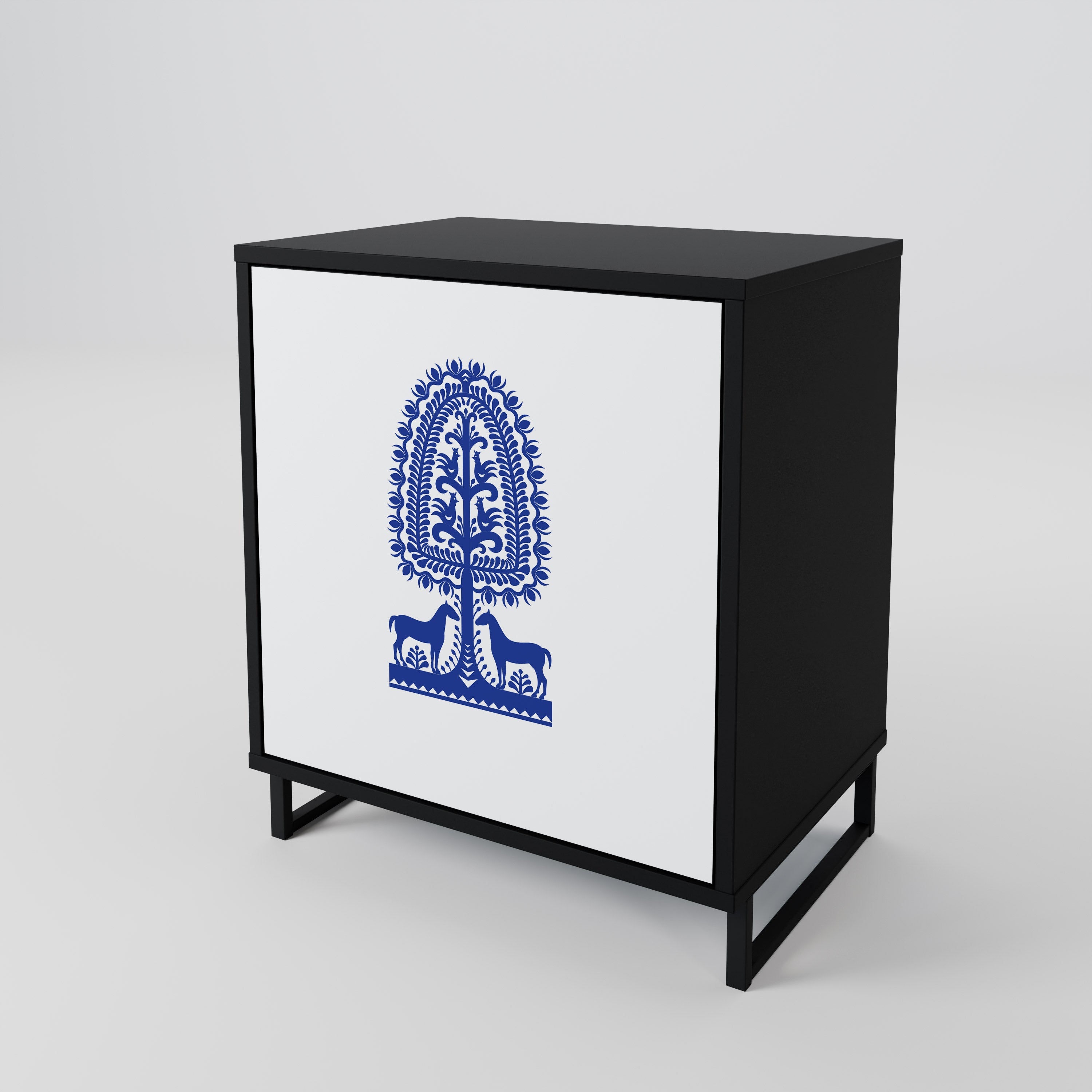 POLISH FOLK ART 1-Door Sideboard