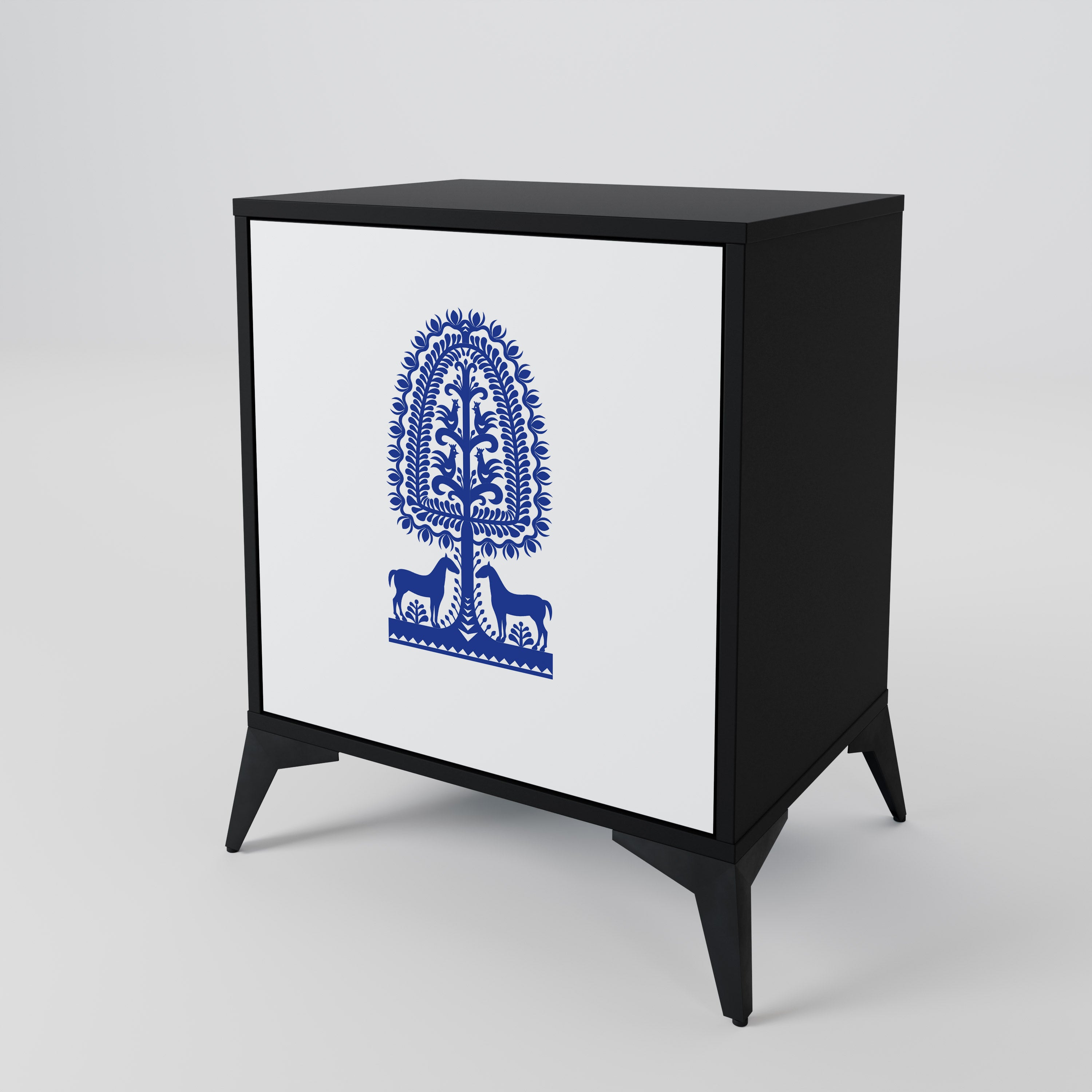 POLISH FOLK ART 1-Door Sideboard