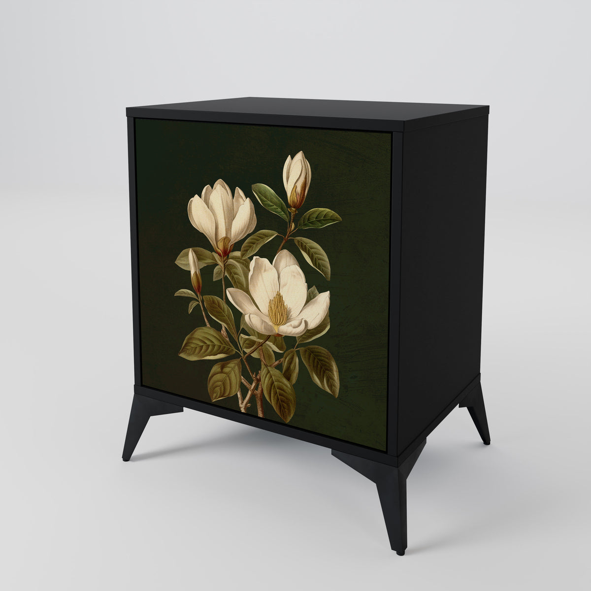 FLORAL NOIR Jednodveřová komoda