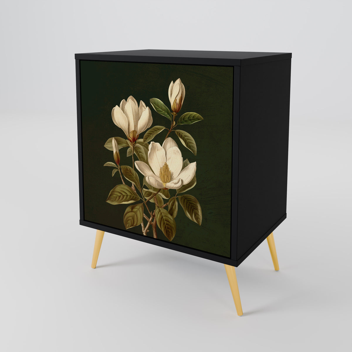 FLORAL NOIR Jednodveřová komoda