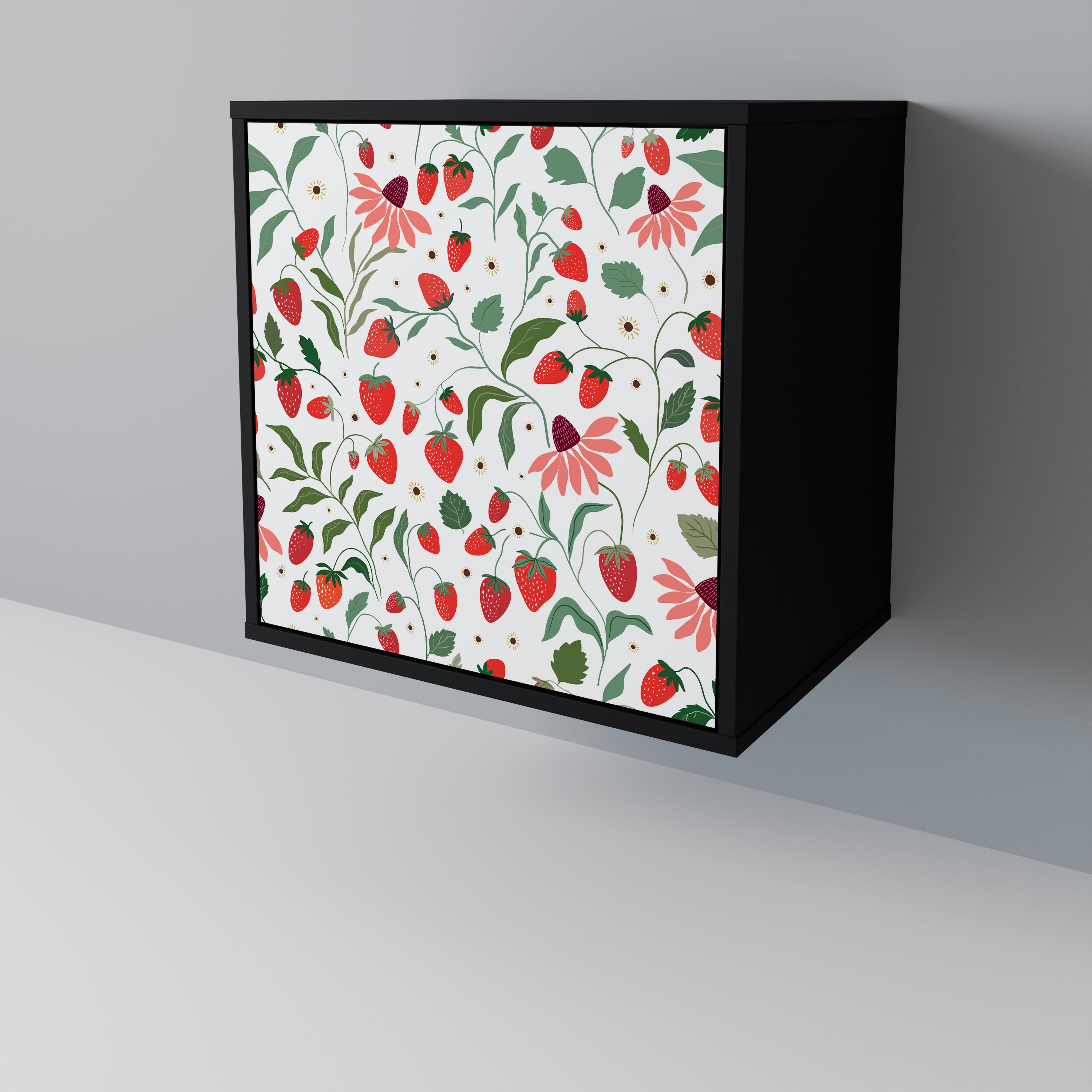 FLOWERS AND STRAWBERRIES 1-Door Sideboard