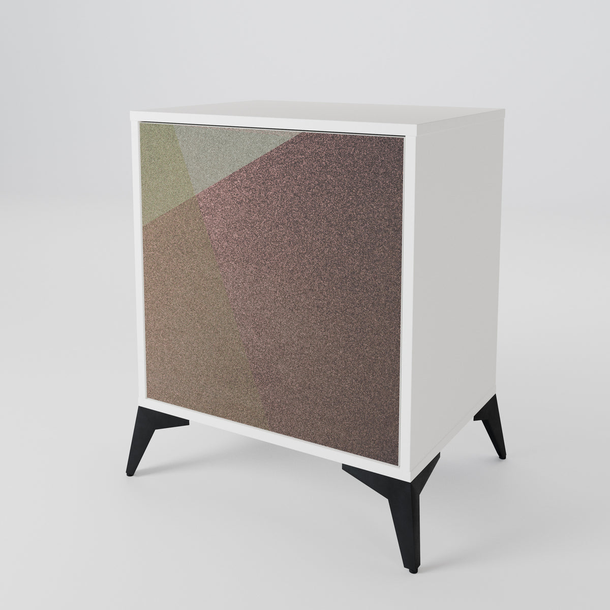 BEIGE GEOMETRY Jednodveřová komoda