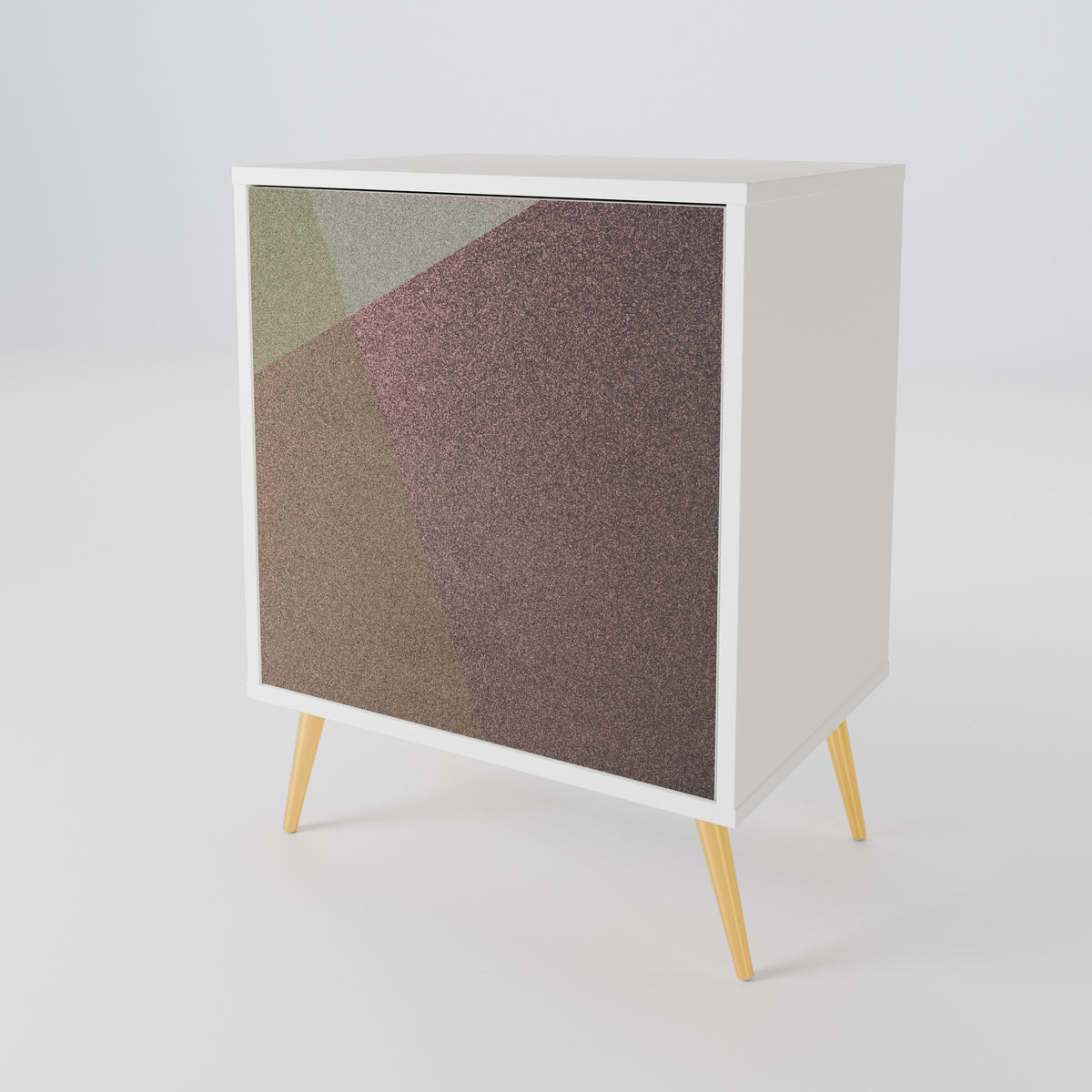 BEIGE GEOMETRY Jednodveřová komoda