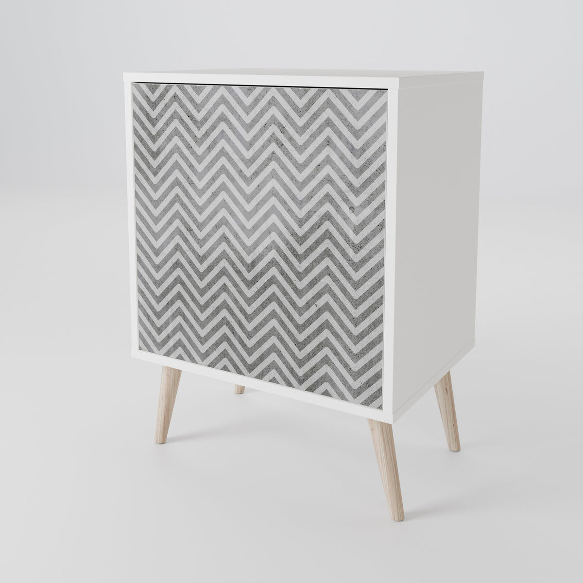 CONCRETE ZIG ZAG Jednodveřová komoda