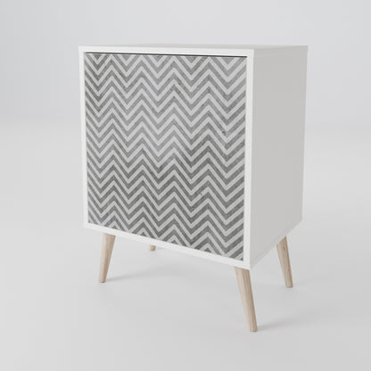 CONCRETE ZIG ZAG Jednodveřová komoda
