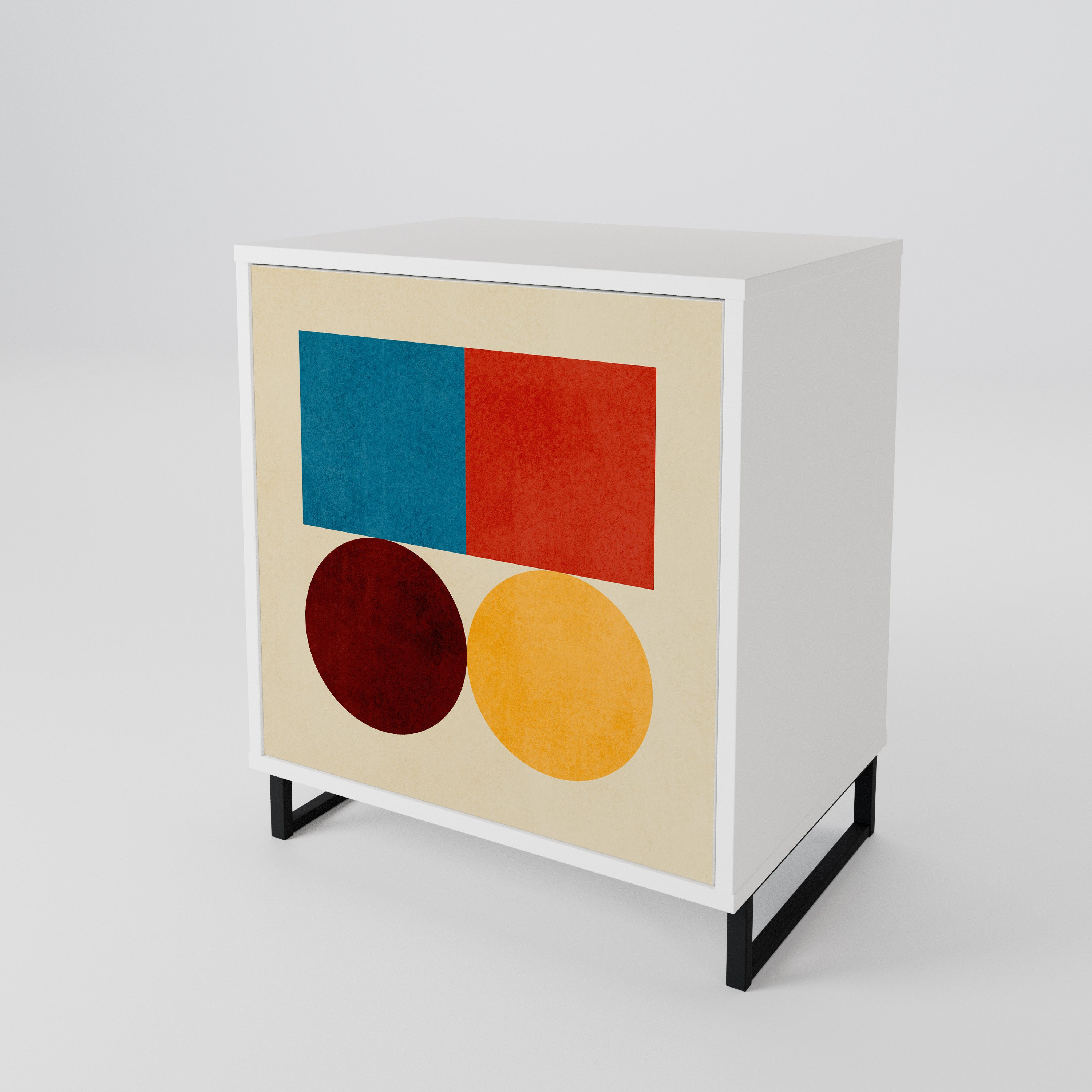 GEOMETRIC PUZZLE Jednodveřová komoda