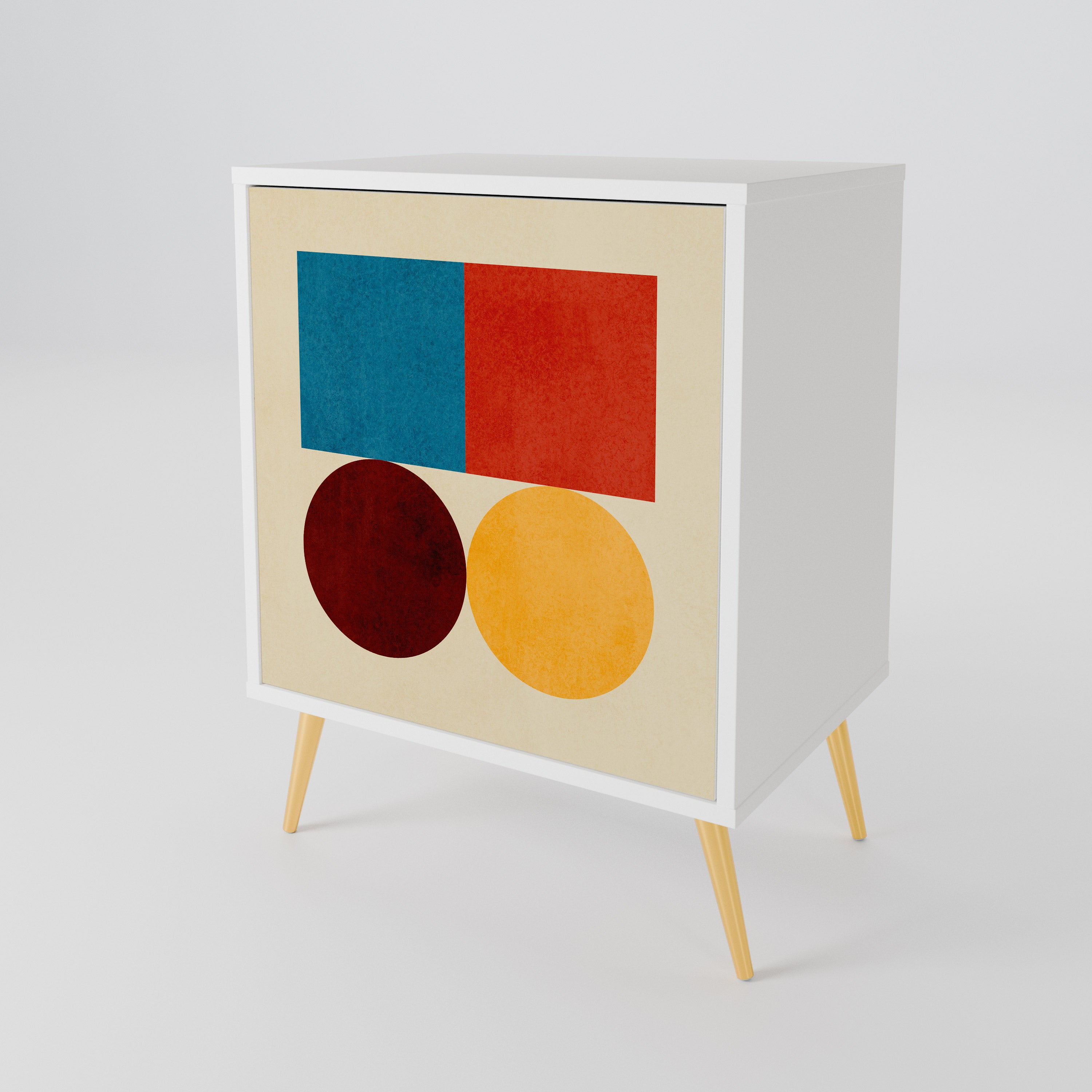 GEOMETRIC PUZZLE Jednodveřová komoda