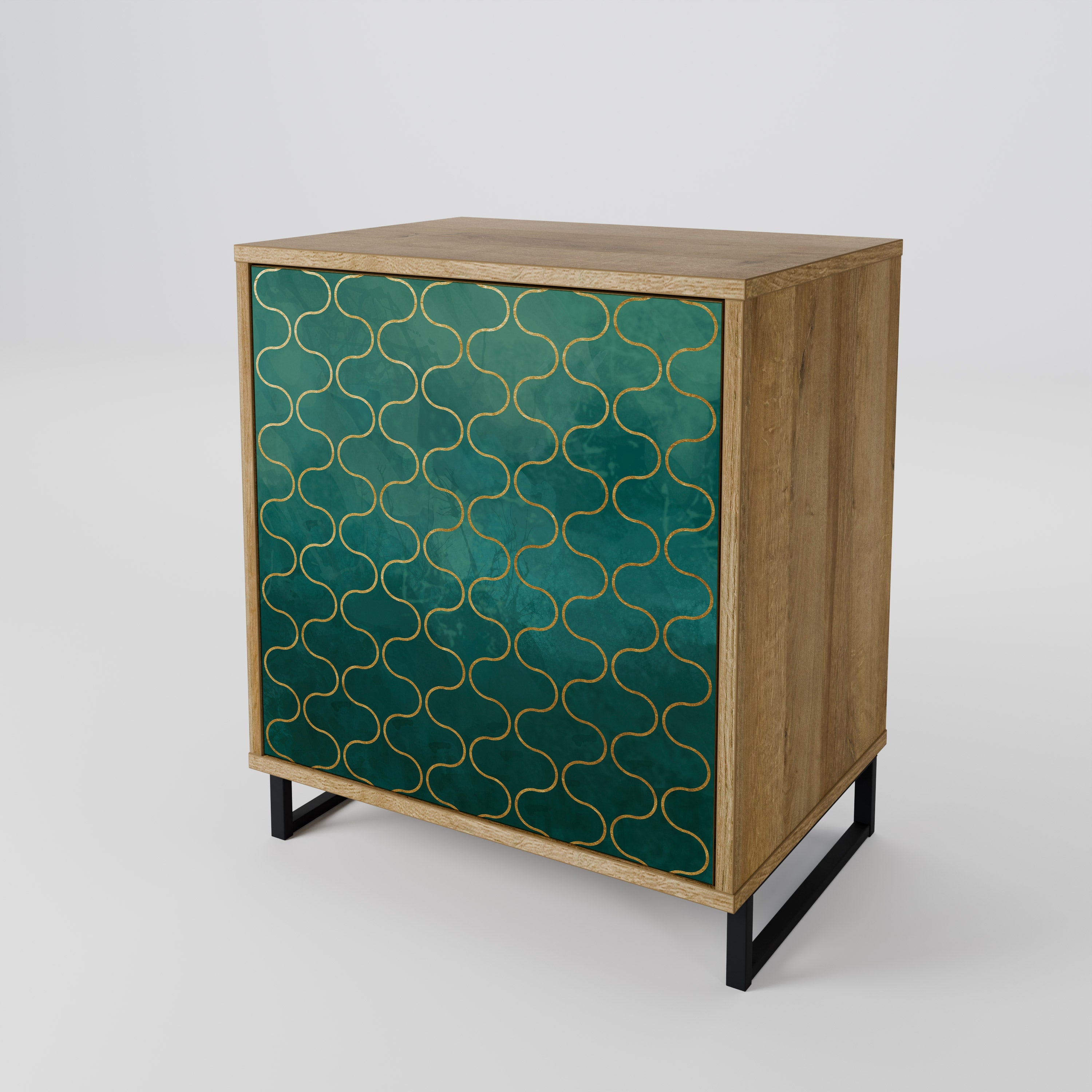 TESSELATED GREENERY 1-Door Sideboard