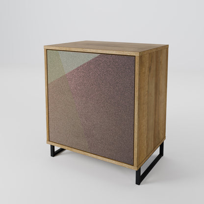 BEIGE GEOMETRY Jednodveřová komoda