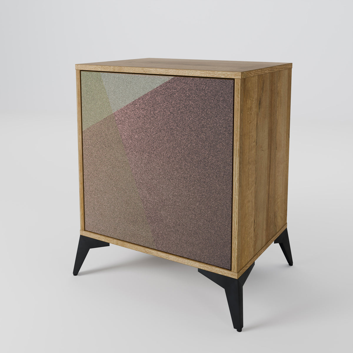 BEIGE GEOMETRY Jednodveřová komoda