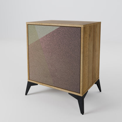 BEIGE GEOMETRY Jednodveřová komoda