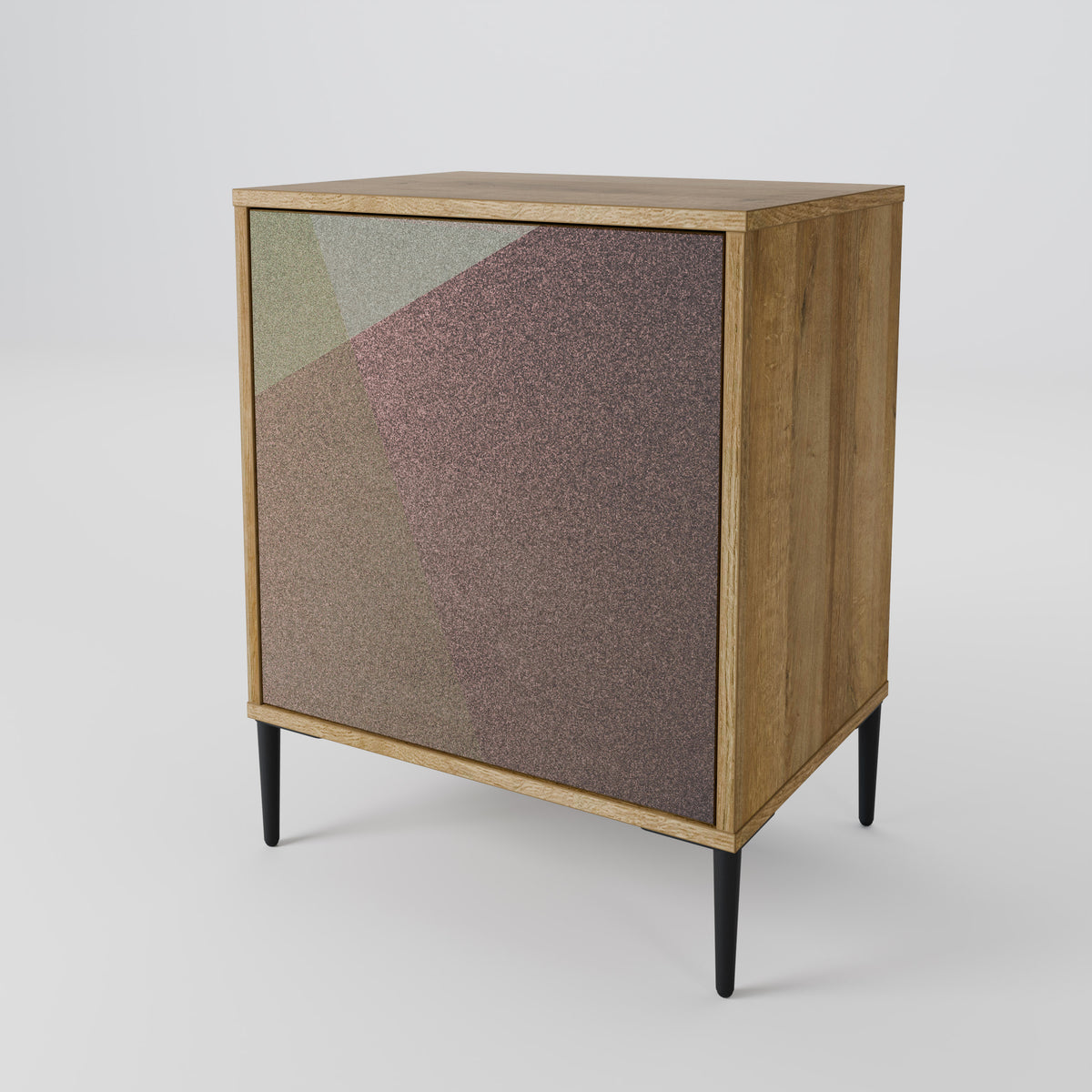 BEIGE GEOMETRY Jednodveřová komoda