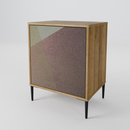 BEIGE GEOMETRY Jednodveřová komoda
