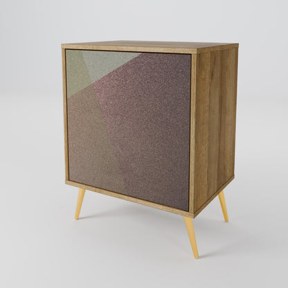 BEIGE GEOMETRY Jednodveřová komoda