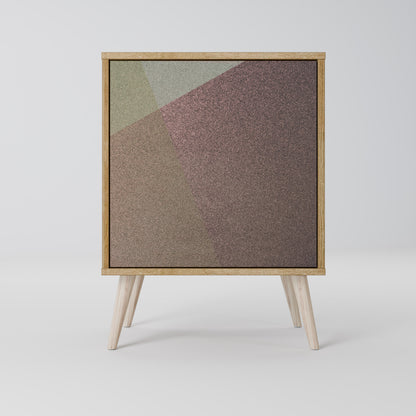 BEIGE GEOMETRY Jednodveřová komoda