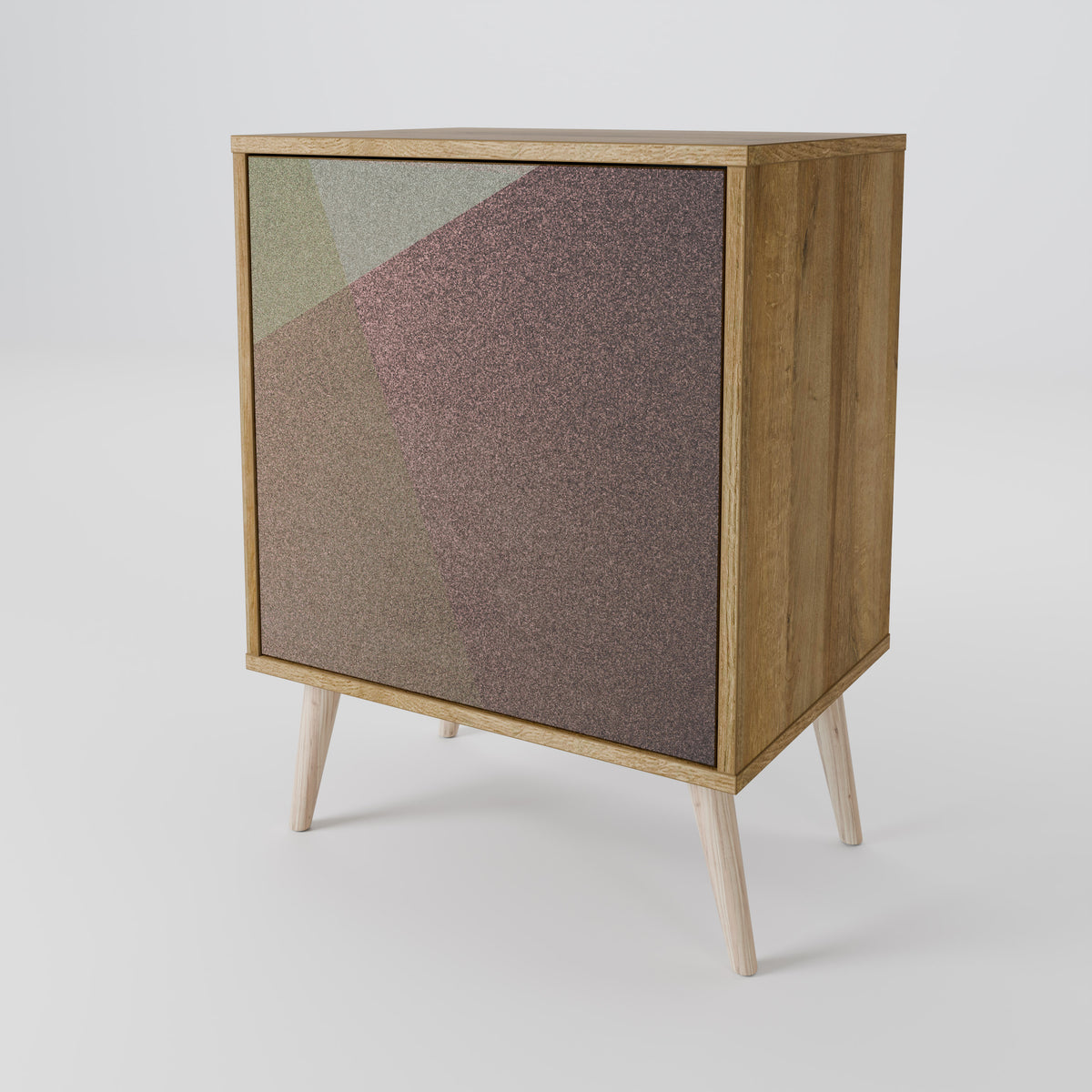 BEIGE GEOMETRY Jednodveřová komoda