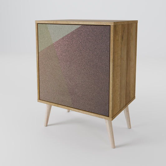 BEIGE GEOMETRY Jednodveřová komoda