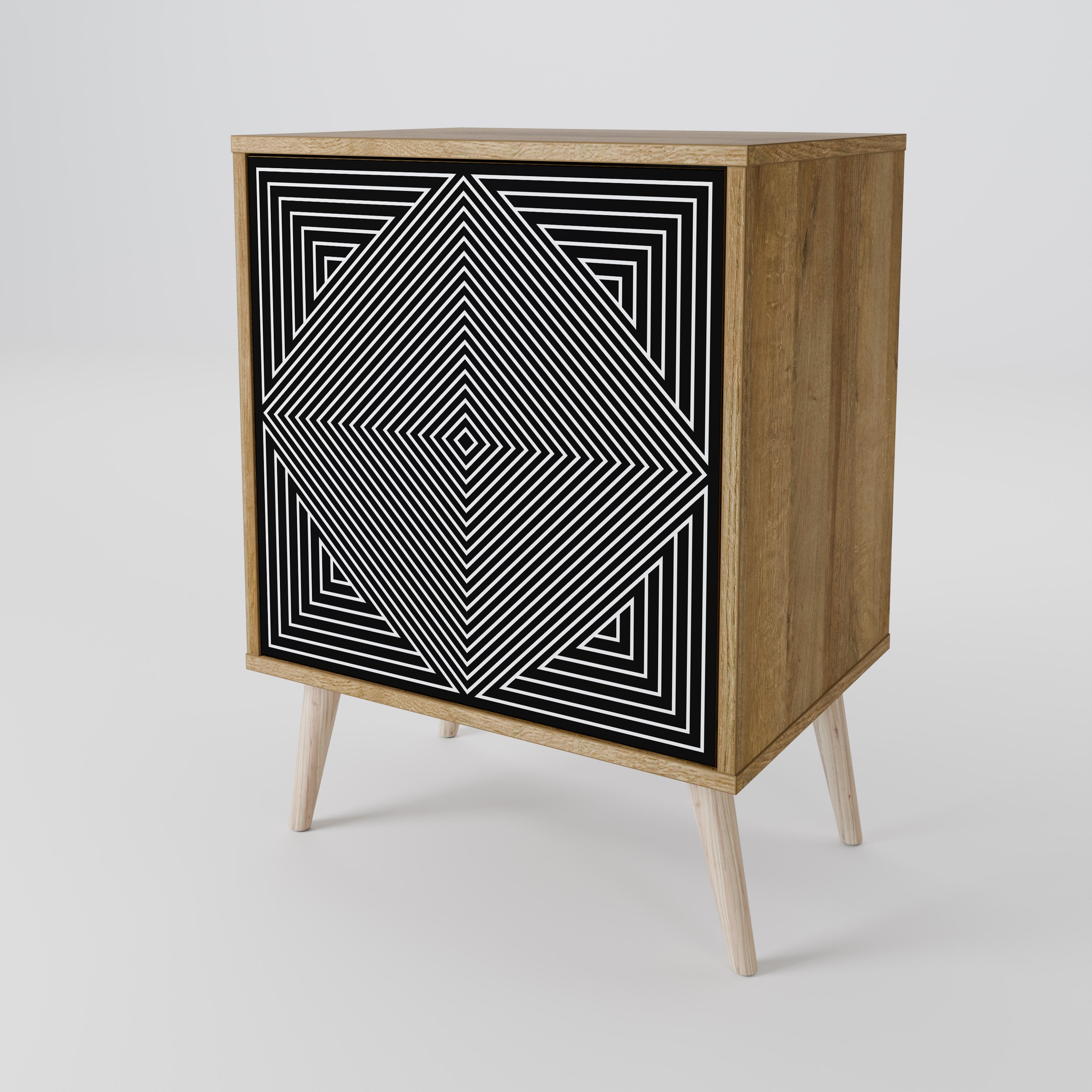 POLYGON ILLUSION 1-Door Sideboard