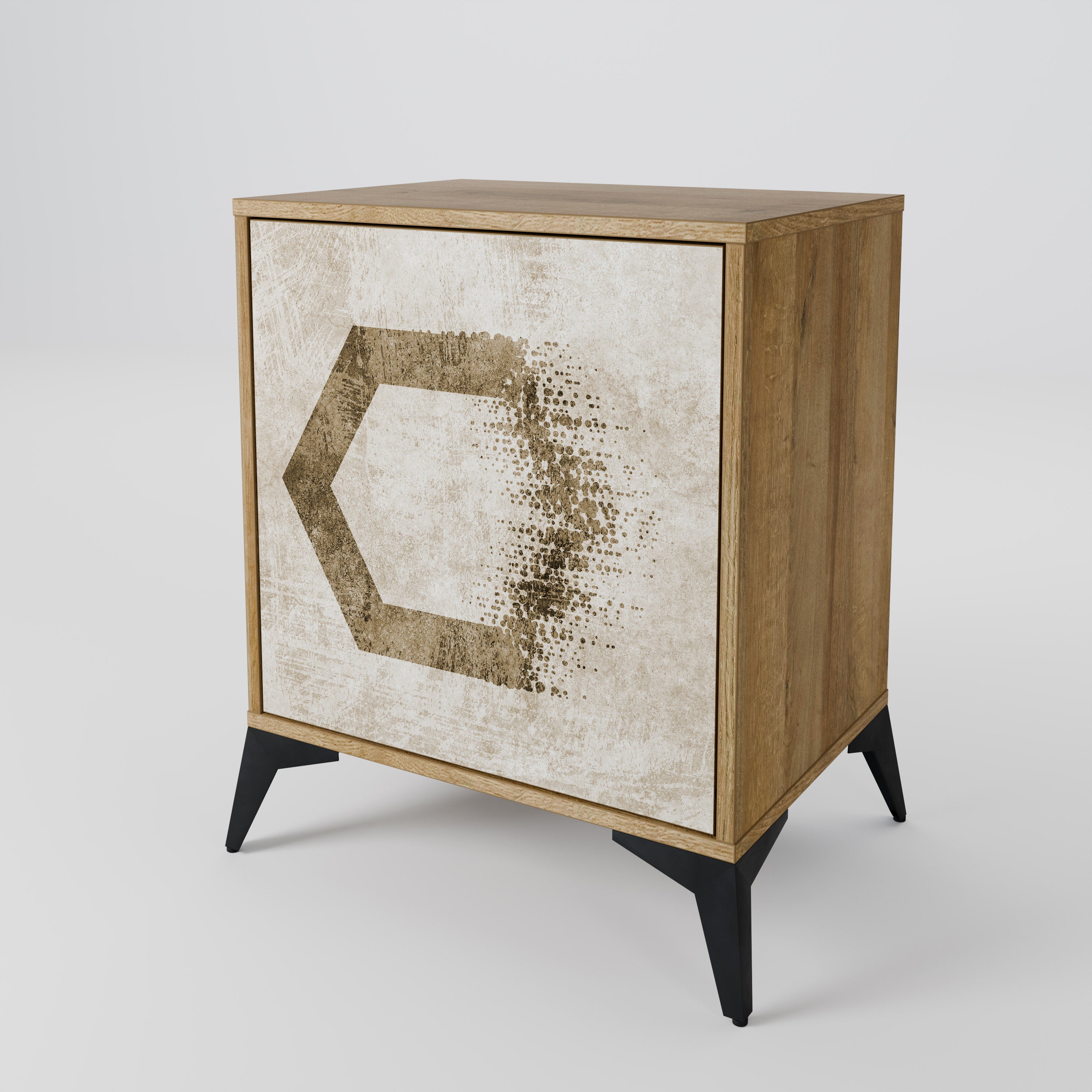 HEXAGONAL SHAPES 1-Door Sideboard