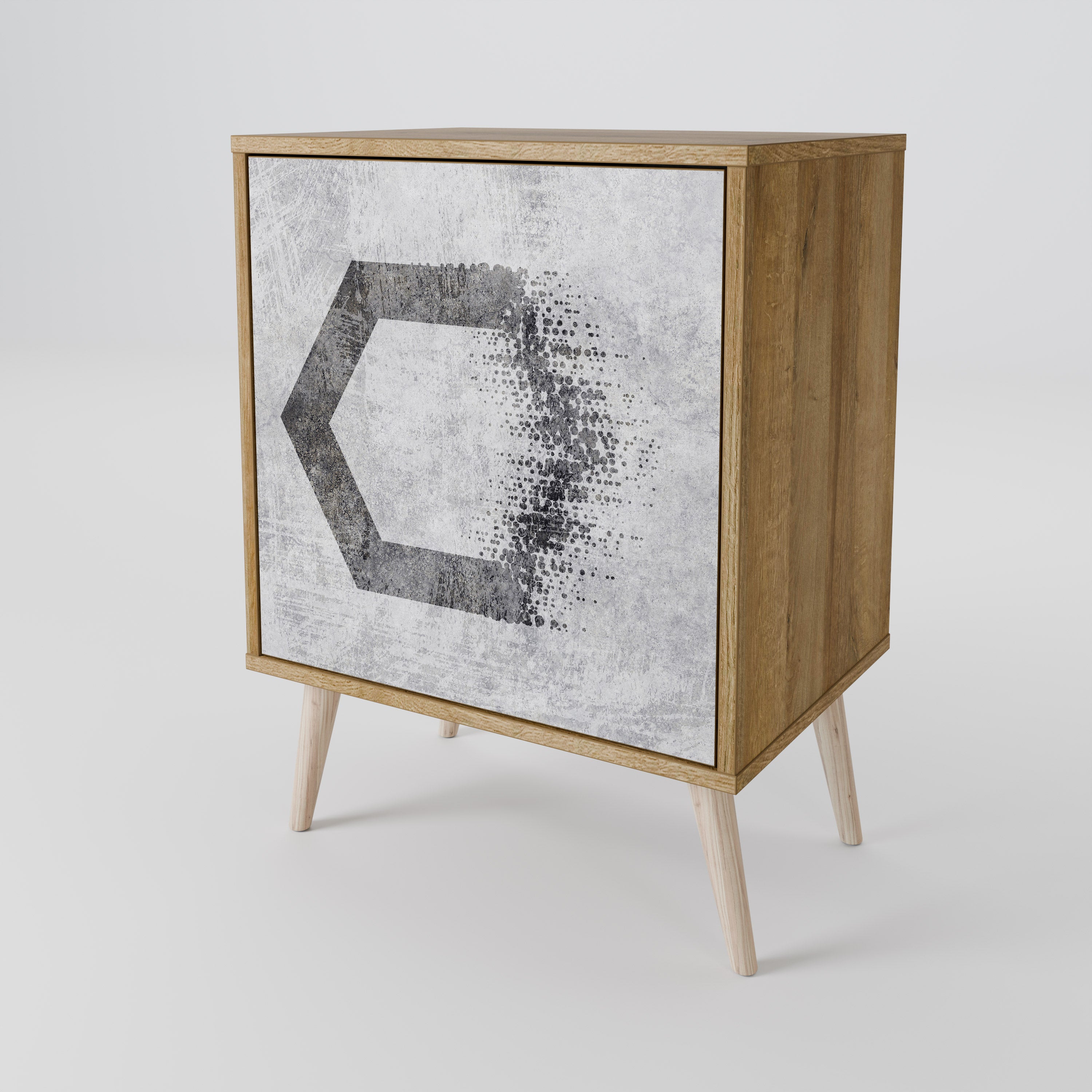 HEXAGONAL FIGURES 1-Door Sideboard